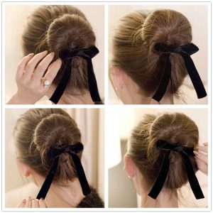 chignon con fiocco