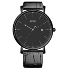 burei unisex ultra sottile elegante classico sapphire crystal date