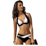 yaancun donne collo halter sport push-up reggiseno imbottito triangolo