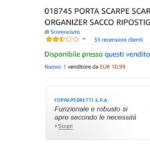 018745 porta scarpe scarpiera salvaspazio 6 paia organizer sacco ripostiglio