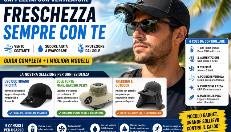 Cappellino con Ventilatore